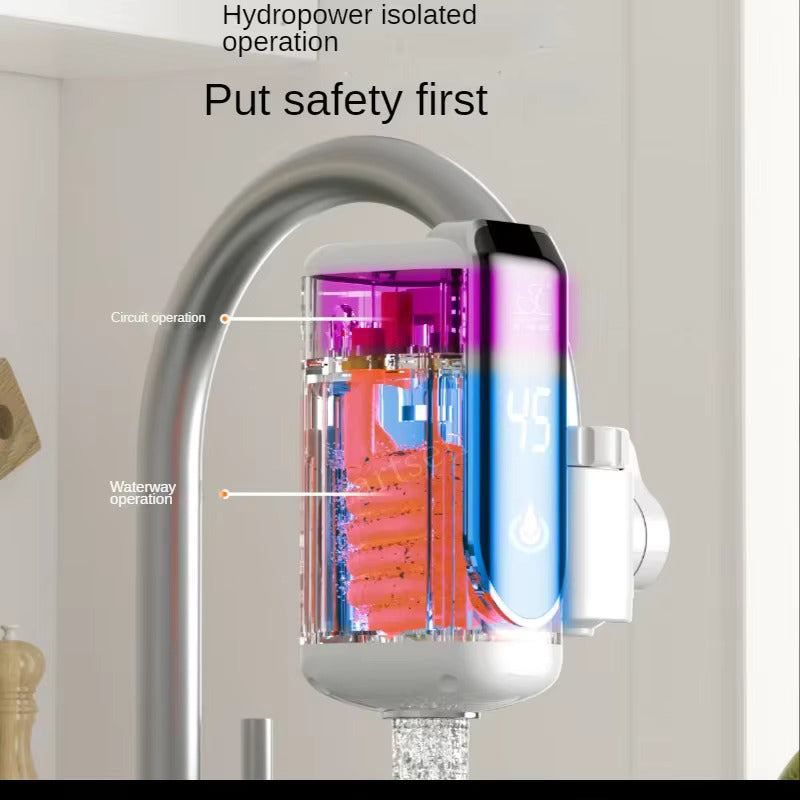 3000W Electric Water Heater Tap Instant Hot Water Faucet Heater Cold Heating Faucet Tankless Instantaneous Water Heater (Random Color)