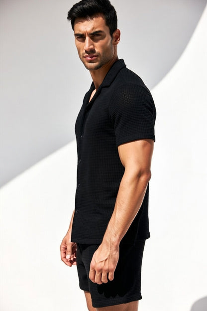 New Trendy Black Tracksuit for Men – Premium Comfortable Sports & Casual Wear Set Large