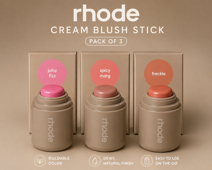 Rhode Cream Blush Stick Pack of 3