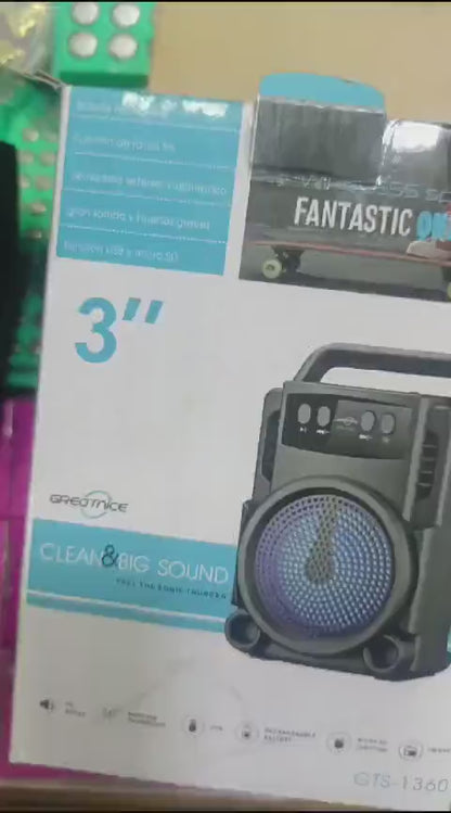 GTS-1360 Wireless Portable Speaker – Extra Bass & Long Battery Life